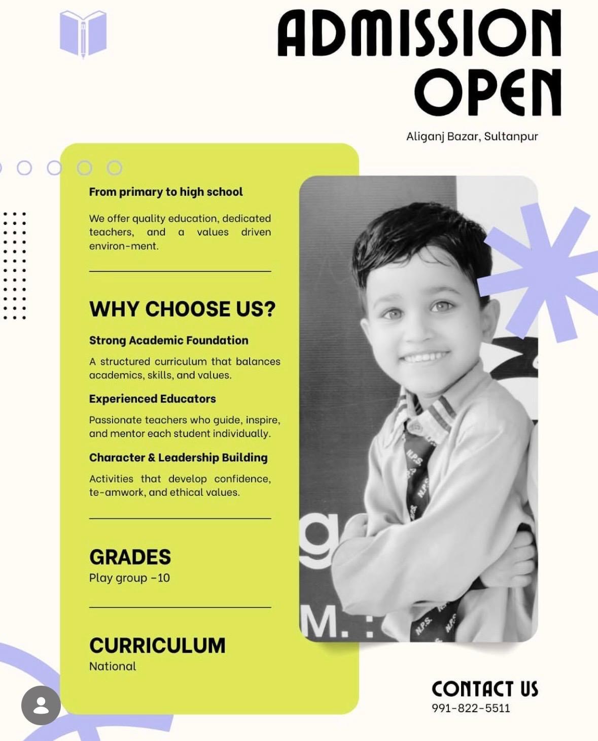 NPS admission flyer